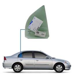 VIDRO PORTA TRASEIRA DIREITA (FIXO) CIVIC 2001 A 2006