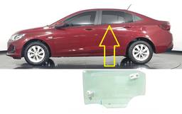 Vidro Porta Traseira Esquerda Onix Plus Sedan 2020/