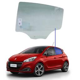 Vidro Porta Traseira Esquerda Peugeot 208 2013 a 2020