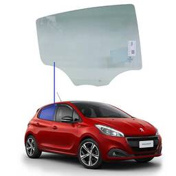Vidro Porta Traseira Direita Peugeot 208 2013 a 2020