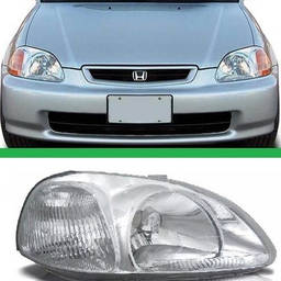 Farol Direito Civic 1999 a 2000 Pisca Cristal