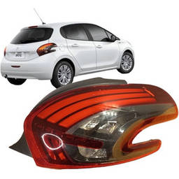 LANTERNA TRASEIRA DIREITA PEUGEOT 208 2013/2020 FUMÊ ORIGIN