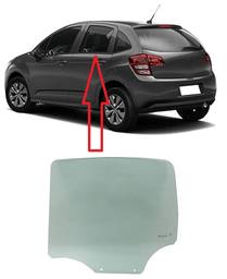 Vidro Porta Traseira Esquerda Citroen C3 2013 a 2021
