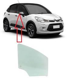 Vidro Porta Dianteira Direita Citroen C3 2013 a 2021