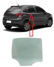 Vidro Porta Traseira Direita Citroen C3 2013 a 2021
