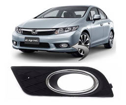 Grade Moldura Milha Esquerdo Civic 2012 a 2016 C/Detalhes 