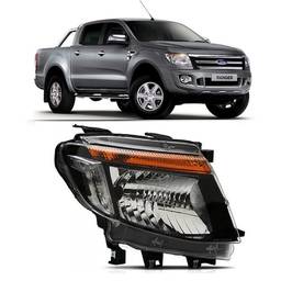Farol Direito Ranger 2013 a 2016 Masc Negra ( Paralelo )