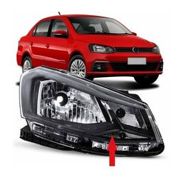 Farol Direito Gol Voyage G7 Friso Preto