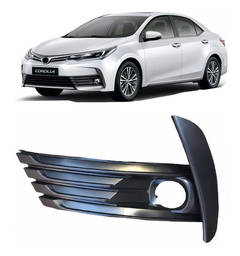 Grade Moldura Milha Esquerdo Corolla 2018 a 2019