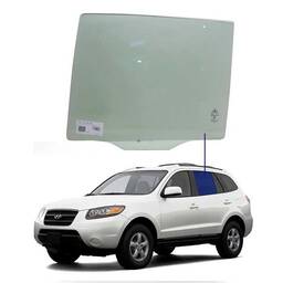 VIDRO PORTA TRASEIRA ESQUERDA SANTA FE 2007 A 2013