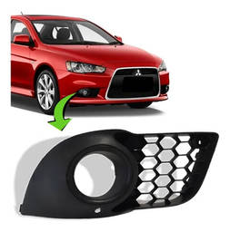 Grade Moldura Milha Direito Lancer Ralliart 2011 a 2019