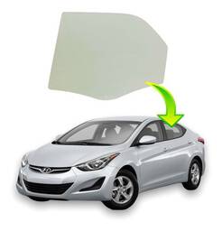 Vidro Porta Traseira Esquerda Elantra 2012 a 2018
