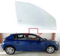 Vidro Porta Dianteira Direita Peugeot 208 2021/
