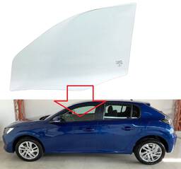 Vidro Porta Dianteira Esquerda Peugeot 208 2021/