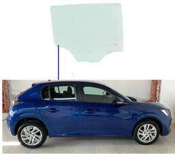 Vidro Porta Traseira Direita Peugeot 208 2021/