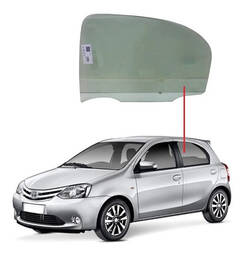 Vidro Porta Traseira Esquerda Etios Hatch 2013 a 2021
