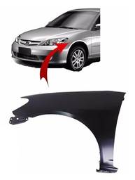 Paralama Esquerdo Civic 2004 2005 2006 Original Preto