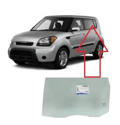 Vidro Porta Traseira Esquerda Kia Soul 2010 a 2014