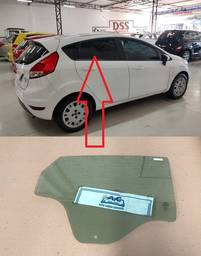 Vidro Porta Traseira Direita New Fiesta Hatch 2011 a 2019