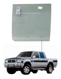 VIDRO PORTA TRASEIRA ESQUERDA L200 1992 A 2006 (QUADRADA)