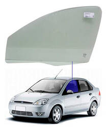 Vidro Porta Dianteira Esquerda Fiesta 2003 a 2014