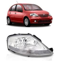 Farol Direito C3 2008 a 2012 Reg Manual