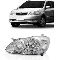 Farol Mascara Negra Corolla / Fielder 2003 a 2008 Esquerdo