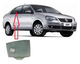 Vidro Porta Traseira Direita Polo Sedan 2003 a 2015