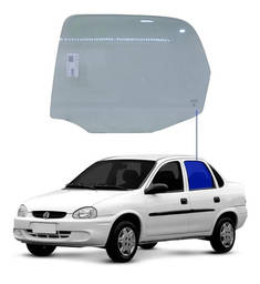 VIDRO PORTA TRASEIRA ESQUERDA CORSA / CLASSIC 1996 A 2016