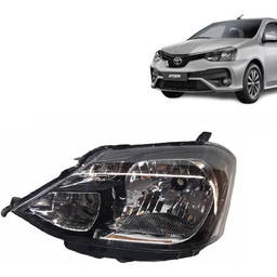 Farol Esquerdo Etios 2013 a 2021 Masc Negra