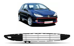Grade Central Inferior Parachoque Peugeot 206 1999 a 2003