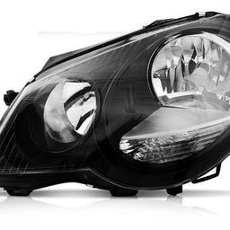 Farol Esquerdo Polo 2007 a 2014 Masc Negra