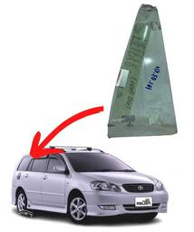 VIDRO PORTA TRASEIRA DIREITA (FIXO) FIELDER 2003 2004 A 2008