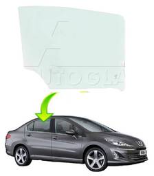 Vidro Porta Traseira Direita Peugeot 408 2011 a 2019