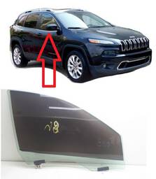 Vidro Porta Dianteira Direita Cherokee 2014 a 2015