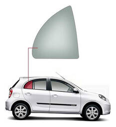 Vidro Porta Traseira Direita (Fixo) March 2012 a 2020