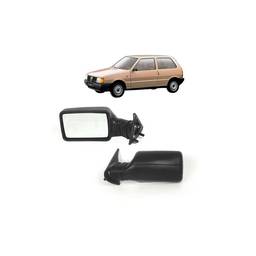 Retrovisor Esquerdo Uno Elx 84/90 Friso Sanfona S/ Controle