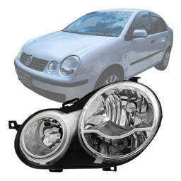 Farol Esquerdo Polo 2003 a 2006 Cromado