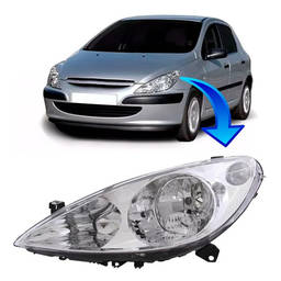 Farol Esquerdo Peugeot 307 2002 a 2005