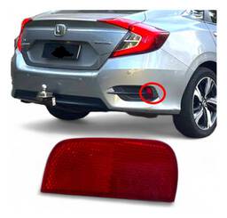 Lente Refletor Parachoque Traseiro Direito Civic 2017 a 2021