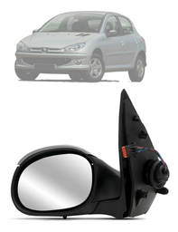 Retrovisor Esq Peugeot 206 207 Hoggar Passion até 14 Elé