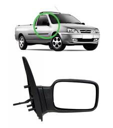 RETROVISOR DIREITO FIESTA 1996 A 2002 COURIER 1997 A 2013