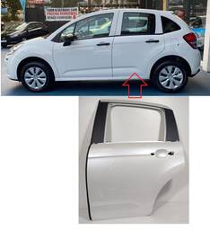 Porta Traseira Esquerda Citroen C3 2013 2014 a 2021