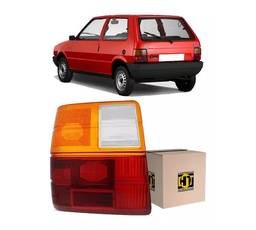 Lanterna Traseira EsquerdaUno 1984 a 2004 Tricolor C/ Luz Ré
