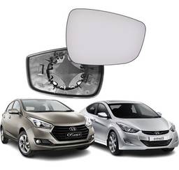  Lente Espelho Retrovisor Direito HB20 13/19 Elantra até 16