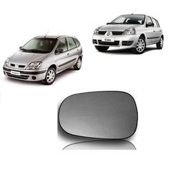 Lente Espelho Retrovisor Esquerdo Scenic Clio 1998 a 2012 