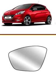 Lente Espelho Retrovisor Esquerdo Peugeot 208 / 2008 2013/