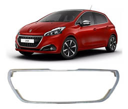MOLDURA GRADE CROMADA PEUGEOT 208 2017 A 2020