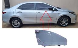 Vidro Porta Dianteira Direita Corolla 2015 a 2019