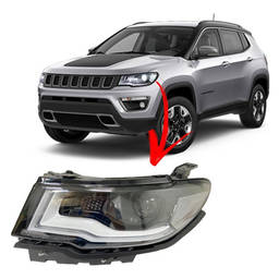 Farol Esquerdo Jeep Compass 2017 a 2021 C/ Xenon